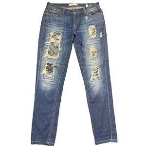 BUFFALO David Bitton Henya BL13453 Patchwork Jeans With Pockets Denim Blue Sz 28